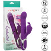 Enchanted Flutter Rechargeable Thrusting & Rotating Beads Dual Stimulation Vibrator By CalExotics - Purple