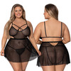 Girl Next Door Black Baby Doll & Crotchless Panty Set by Exposed