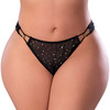 Glitz & Glam Black Tanga Panty By Exposed