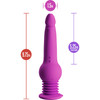 Impressions New York Gyro-Quake Rechargeable Thumping Vibrating Silicone Dildo By Blush - Purple