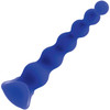 Gender X Beaded Pleasure Rechargeable Waterproof Silicone Vibrating Anal Beads With Remote - Blue
