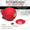 Bloomgasm Orchids Wild Vibrating Pinpoint Rose Tickler Rechargeable Silicone Clitoral Stimulator - Red