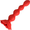 Bloomgasm Rose Twirl 10X Vibrating & Rotating Rechargeable Silicone Anal Beads - Red
