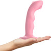Strap-on-Me Tapping Dildo Wave Rechargeable Waterproof Silicone Vibrating Suction Cup Dildo - Coral Pink