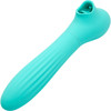 Daisy Triple Action Thrusting & Flickering Tongue Vibrator With Suction By Nu Sensuelle - Electric Blue