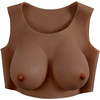 Gender X Undergarments Plate D-Cup Wearable Silicone Breasts - Chocolate