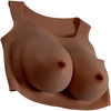 Gender X Undergarments Plate E-Cup Wearable Silicone Breasts - Chocolate