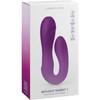 JimmyJane Reflexx Rabbit 1 Flexible Warming Rechargeable Silicone Dual Stimulation Vibrator - Purple