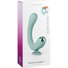 JimmyJane Reflexx Rabbit 2 Flexible Warming Rechargeable Silicone Dual Stimulation Vibrator - Teal