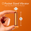 Kool Vibes Rechargeable Mini Bullet Vibrator By Blush - Tangerine