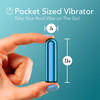 Kool Vibes Rechargeable Mini Bullet Vibrator By Blush - Blueberry