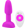 b-Vibe Rimming Plug Petite Silicone Remote Control Vibrating Anal Toy - Fuchsia