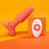 b-Vibe Rimming Plug 2 Remote Control Silicone Vibrating Anal Toy - Orange