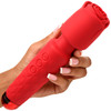 Bloomgasm Pleasure Rose 10X Rechargeable Silicone Wand Vibrator With Rose Attachment - Red