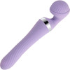 Playboy Pleasure Vibrato Rechargeable Waterproof Silicone Dual-Ended Vibrating Wand - Purple