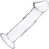 Gläs 6" Glass Dildo With Veins & Flat Base - Clear