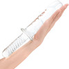Gläs 11" Girthy Cock Double Ended Glass Dildo With Handle - Clear