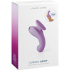 JimmyJane Curved Gripp Waterproof Rechargeable Silicone Vibrator - Purple