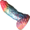 Rainbow Phoenix 6.75" Rechargeable Vibrating Silicone Suction Cup Dildo With Remote By Creature Cocks