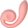 Snail Vibe Gizi Silicone Rechargeable Waterproof Dual Stimulation Vibrator - Peach