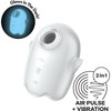Satisfyer Glowing Ghost Glow In The Dark Pressure Wave Rechargeable Waterproof Clitoral Vibrator - White