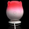 Bloomgasm Pulsing Petals Throbbing Rose Stimulator Rechargeable Clitoral Vibrator - Red & White