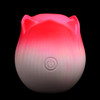 Bloomgasm Pulsing Petals Throbbing Rose Stimulator Rechargeable Clitoral Vibrator - Red & White