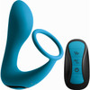 Renegade Slingshot II Rechargeable Silicone Vibrating Cock Ring & Prostate Massager With Remote - Teal