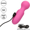 First Time Rechargeable Massager Waterproof Silicone Mini Wand Vibrator By CalExotics - Pink