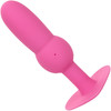 First Time Vibrating Beaded Probe Rechargeable Waterproof Silicone Butt Plug By CalExotics - Pink