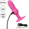 First Time Vibrating Beaded Probe Rechargeable Waterproof Silicone Butt Plug By CalExotics - Pink