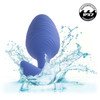 Cheeky Glow In The Dark Rechargeable Silicone Vibrating Large Butt Plug By CalExotics - Blue