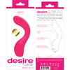 DESIRE Rechargeable Waterproof Silicone Flexible G-Spot Vibrator By VeDO - Pink