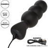 Rock Bottom Beaded Probe Rechargeable Waterproof Silicone Vibrating Butt Plug By CalExotics
