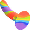 Simply Sweet Rainbow 6.75" Silicone Suction Cup Dildo