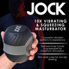 Jock 10X Vibrating & Squeezing Rechargeable Open Ended Stroker Penis Masturbator