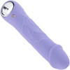 Purple Fantasy Rechargeable Waterproof Silicone Vibrating Dildo With Ring Handle By Evolved Novelties
