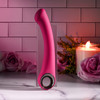 Pleasure Curve Rechargeable Waterproof Silicone G-Spot Vibrator With Ring Handle By Evolved Novelties