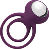 SVAKOM Tammy Double Ring Couples Vibrator Rechargeable Waterproof Silicone Cock & Balls Ring - Violet