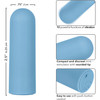 Turbo Buzz Rounded Mini Bullet Rechargeable Waterproof Vibrator By CalExotics - Blue