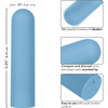 Turbo Buzz Rounded Bullet Rechargeable Waterproof Vibrator By CalExotics - Blue