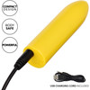 Turbo Buzz Classic Bullet Rechargeable Waterproof Vibrator By CalExotics - Yellow