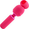 Nubii Harlow Mini Wand Silicone Warming Vibrator With Multi Use Attachment By Nu Sensuelle - Pink