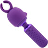 Nubii Harlow Mini Wand Silicone Warming Vibrator With Multi Use Attachment By Nu Sensuelle - Purple