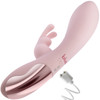 Morgan Rechargeable Silicone Rabbit Dual Stimulation Vibrator By Blush - Pink