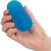 Pop Sock! Ribbed Reversible Open Ended Penis Stroker By CalExotics - Blue