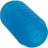 Pop Sock! Ribbed Reversible Open Ended Penis Stroker By CalExotics - Blue