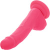 Studs 6" Neon Silicone Realistic Suction Cup Dildo By CalExotics - Pink