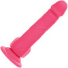 Studs 6" Neon Silicone Realistic Suction Cup Dildo By CalExotics - Pink