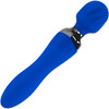 Selopa Blue Belle Rechargeable Silicone Dual End Wand Style Vibrator - Blue